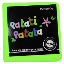 pate polymere a modeler patati patata vert fluo 50 g