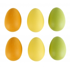 oeuf en plastique 6 x 45 cm couleur 6 pieces