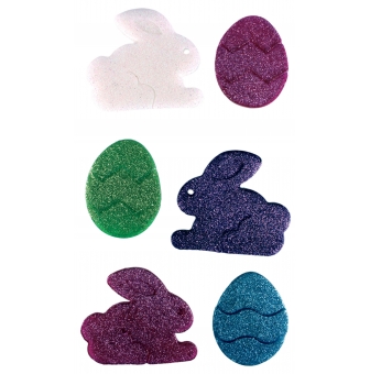 decoration de fenetre oeufs et lapin de paques 6 pieces