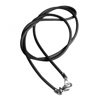 collier en caoutchouc avec fermoir 42 cm o 2mm