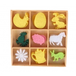formes feutrine paques 25 a 3 cm coffret 36 pieces