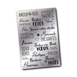 transfert a sec metallise messages vux argent 23 x 155 cm