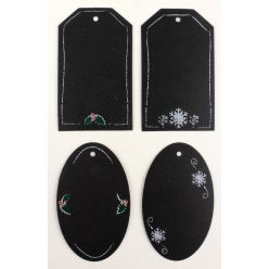 stickers tags ardoise ovales rectangles 45x75 cm x 20 pcs