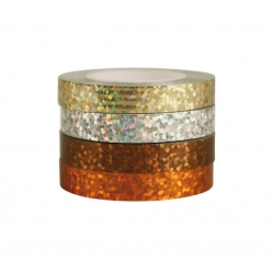 rubans adhesifs or argent marron cuivre 5mx15cm x4 pcs