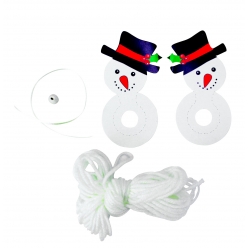 kit pompon bonhomme de neige blanc 105 x 55 cm x 1 pcs