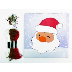 string art pere noel 21 x 21 x 1 cm accessoires et notice inclus