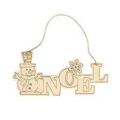 mot noel bonhomme de neige bois a suspendre 22 x 105 x 05 cm