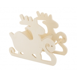 traineau rennes bois 23 x 17 x 10 cm