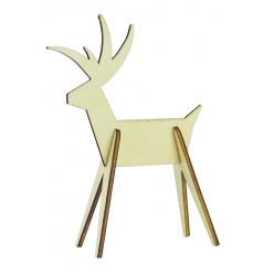 cerf bois a monter 12 x 10cm x 2pcs