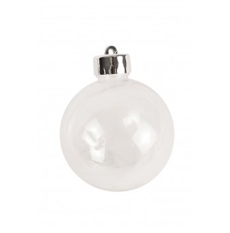boule plastique avec bouchon a visser 6cm x 4 pcs