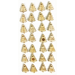 stickers sapin bois numerotes 25 cm x 28 pcs