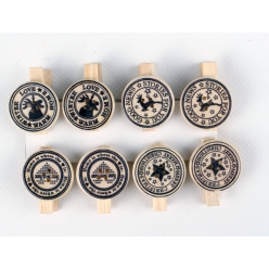 pinces a linges bouton noir 35 x 25 cm x 8 pcs