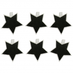 pinces a linge etoile ardoise argent 5 cm x 6 pcs