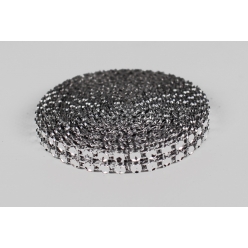 rouleau ruban strass argent facette 3 m x 1 cm