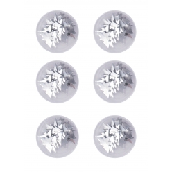 boites rondes avec sequins argent x 6 pcs