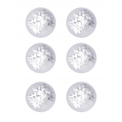 boites rondes avec sequins blanc x 6 pcs