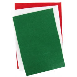 feuilles feutrine noel 30 x 20 cm x 6 pcs