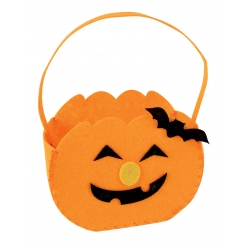 mini sac citrouille feutrine 6 x 10 x 115 cm