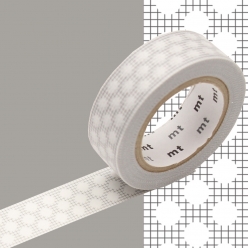 masking tape mt tisse gris pois blanc  hougan dot gray