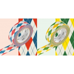 masking tape mt damier argyle  red x green