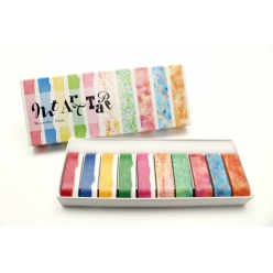masking tape mt 15 mm tape art boite 10 rouleaux  palette aquarelle