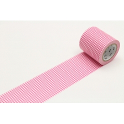 masking tape mt 50 mm casa quadrillage rose fond rose  berrymousse