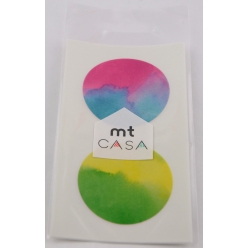 masking tape mt casa seal sticker rond en washi degrade watercolor