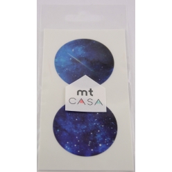 masking tape mt casa seal sticker rond en washi ciel etoile  starry sky