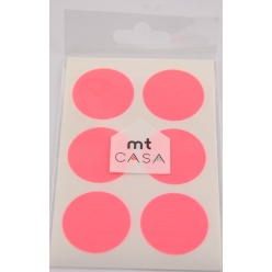 masking tape mt casa seal sticker rond 3 en washi shocking red