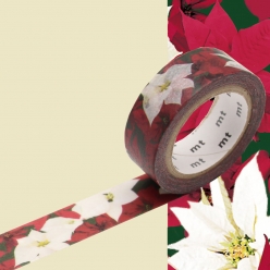 masking tape mt 15 mm noel rose de noel  poinsettia