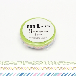masking tape mt 3 mm slim set de 3 pastel