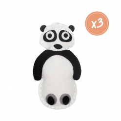 kit panda booly en feutrine x3