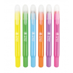 crayon de cire couleurs fluos x 6 pcs