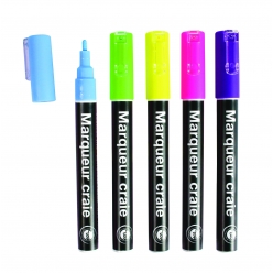marqueurs craie haute pigmentation x 5 pcs