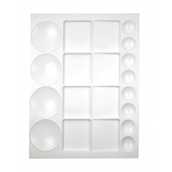 palette plastique rectangulaire 20 cases 33 x 25 cm