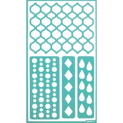 pochoir adhesif geometrique 115 x 205 cm