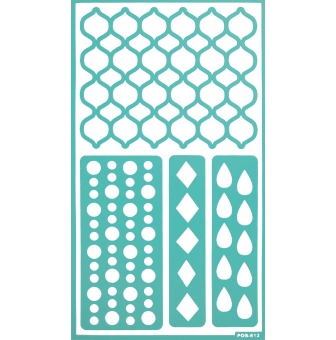pochoir adhesif geometrique 115 x 205 cm