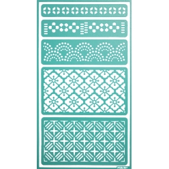 pochoir adhesif bordure fantaisie 115 x 205 cm
