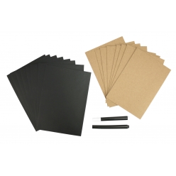 enveloppe noir 162x114cm x 8pcs carte kraft x 8pcs marqueur x 2