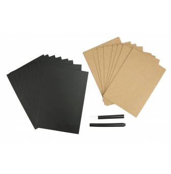 enveloppe noir 162x114cm x 8pcs carte kraft x 8pcs marqueur x 2