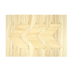 cadre bois avec 3 fleches 30 x 435 x 18 cm
