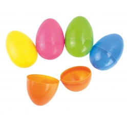 oeuf plastique colore 8 cm x 5 pcs