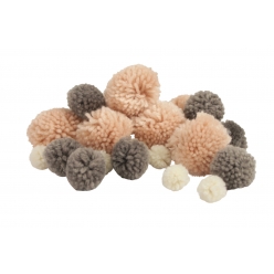 pompon laine pour guirlande assortiment paris 15 a 25 mm x 45pcs