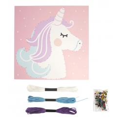 string art licorne 21 x 21 cm