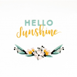 mini transferts textile hello sunshine 14 x 14 cm x 2 motifs