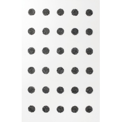 mini transfert textile paillete rond noir 1 cm x 30 pcs