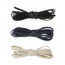 lien similicuir lisse bleu beige noir 3 mm x 15 m x 3 pcs