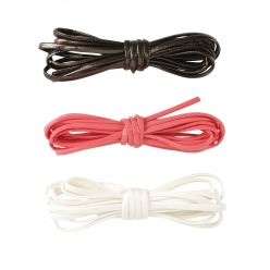 lien similicuir lisse corail chocolat blanc 3 mm x 15 m x 3 pcs