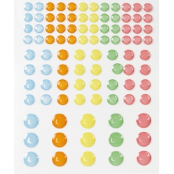 sticker epoxy rond pastel 05 a 1 cm x 95 pcs
