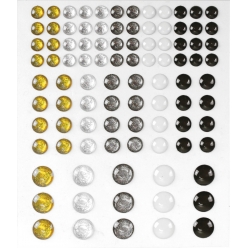 sticker epoxy rond neutre paillette 05 a 1cm x 95pcs
